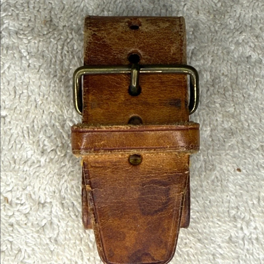 Vintage Louis Vuitton Mini Luggage Tag and Poignier in Vachetta Leather (13Q)